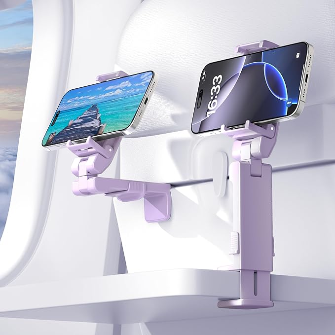 Perilogics 2025 Upgraded Travel Essentials Must Have Airplane Phone Holder