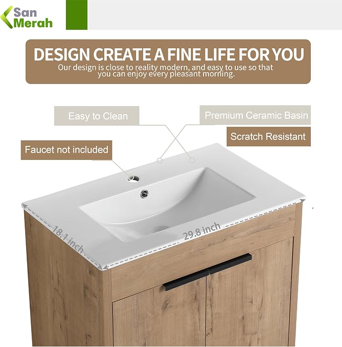 30 inch Bathroom Vanity with Sink