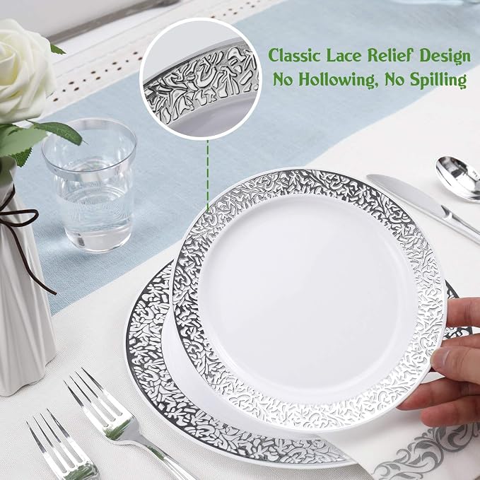 FOCUSLINE 175 Ct Silver Dinnerware Set
