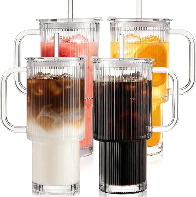 Iced Coffee Cups with Lids: Coffee Bar Accessories