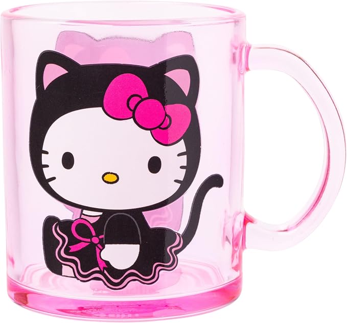 Silver Buffalo Sanrio Hello Kitty Halloween, Glass Coffee Mug, 17.5oz | Spooky