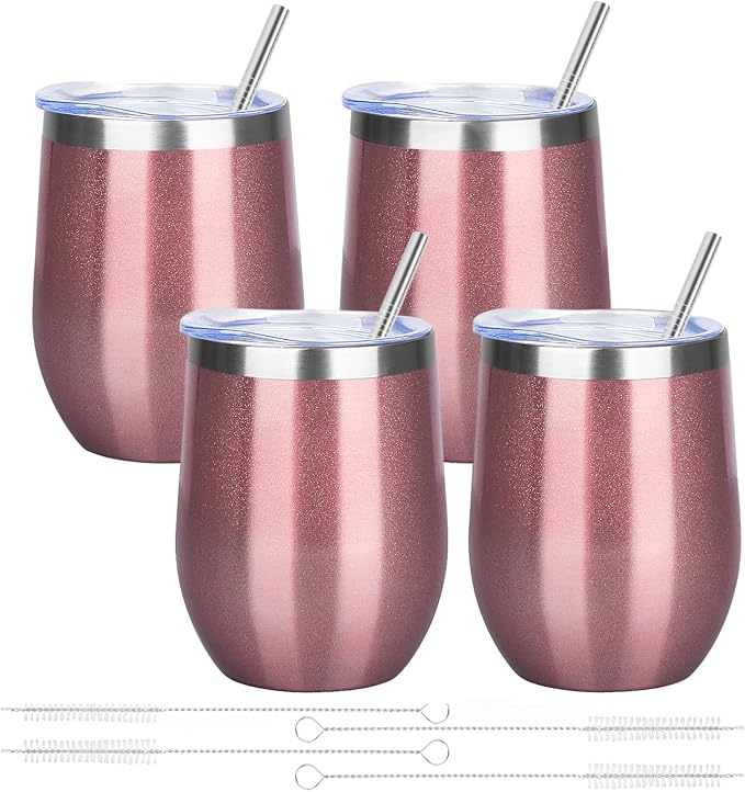 12oz/4 Pack Wine Tumbler Glasses
