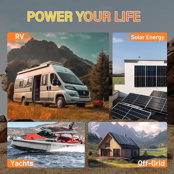 4 PCS Bluetooth 12V 314Ah LiFePO4 Lithium Battery MINI, Max. 4190Wh Energy