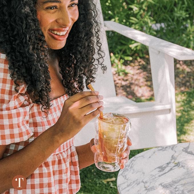 Teaspressa Amber Glass Cloud Cup 12 oz Double-Wall Insulated Borosilicate Glass