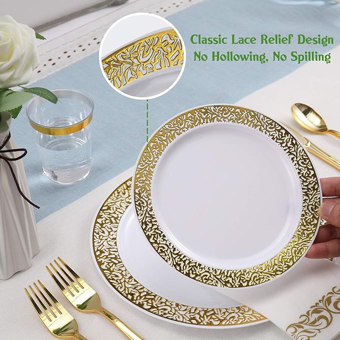 FOCUSLINE 175 Ct Gold Dinnerware Set