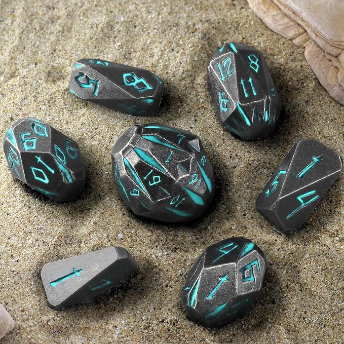Dungeons and Dragon Dice of 7, Metal Dice Set D and D Polyhedral DND Dice Set