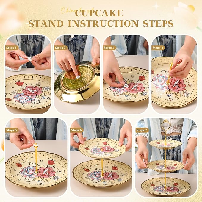 21 Pcs Ceramic Teapot Set Vintage Porcelain Tea Cups