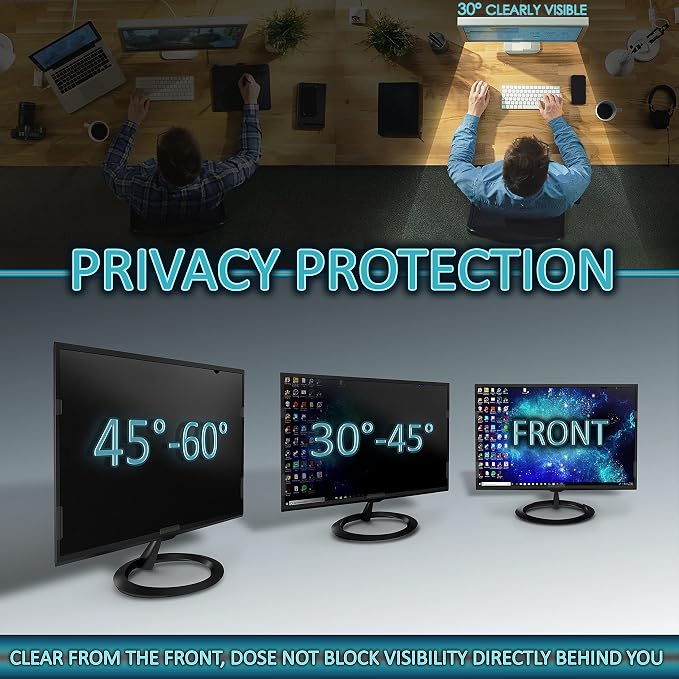 Premium Privacy Screen Filter for 24 Inches Desktop Computer Widescreen Monitor