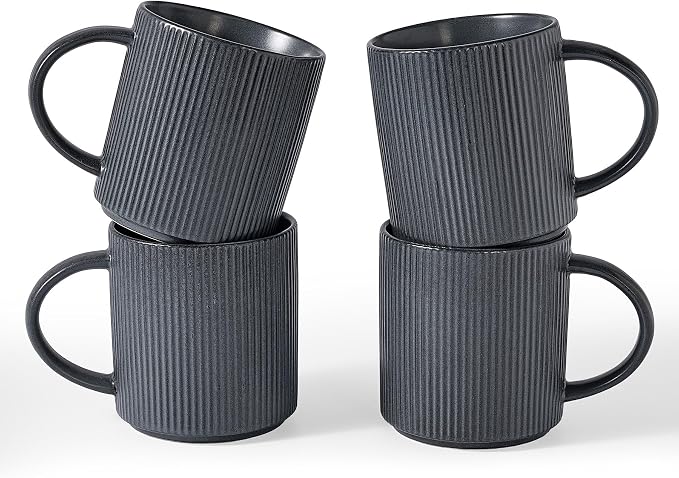 famiware Coffee Mug Set for 4, Star 16 oz Catering Mugs Cup Set