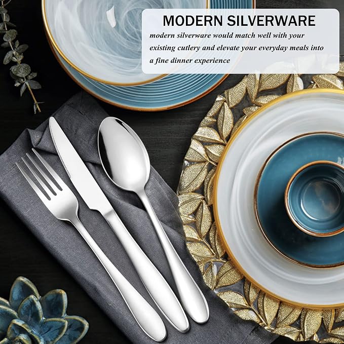 LIANYU 72-Piece Silverware Set