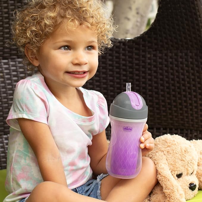 Chicco Insulated Straw Sippy Cup 12+ Months, 9oz Toddler Training Cup