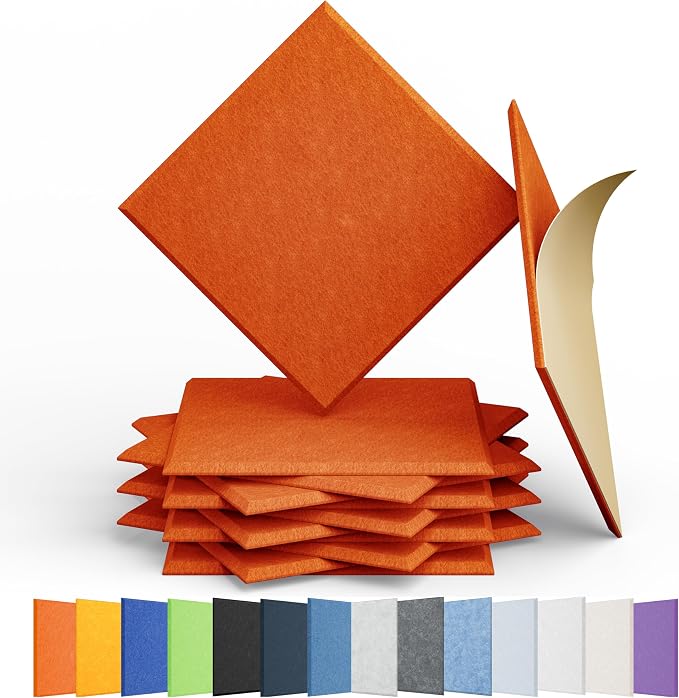 12 Pack Acoustic Panels Self Adhesive Sound Proof Foam, High Density Sound