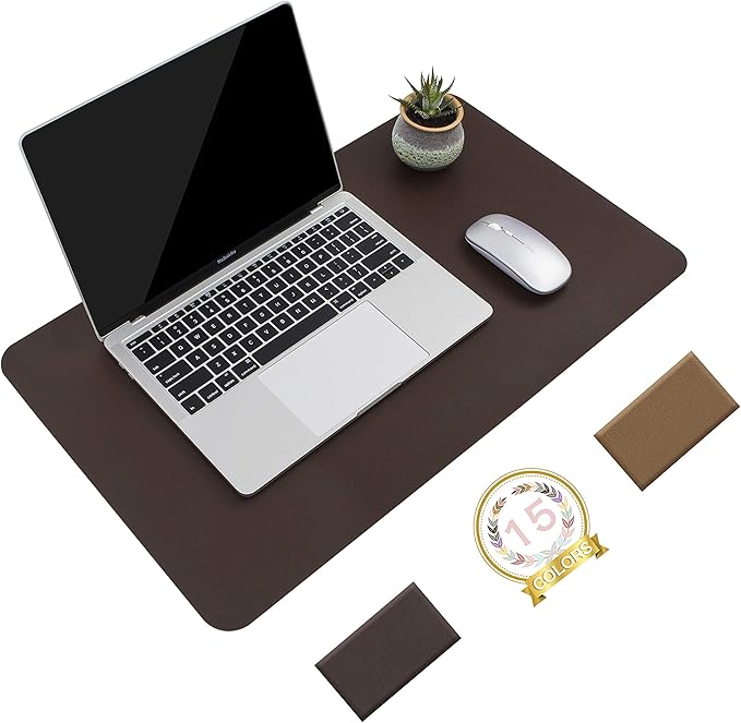 YSAGi Non-Slip Leather Desk Pad, Waterproof Laptop Computer Desk Keyboard Mat