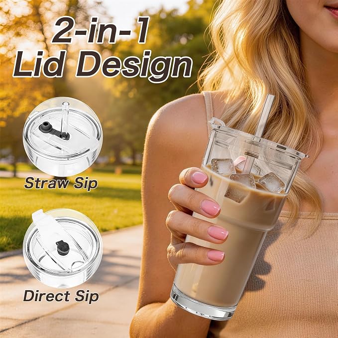Clear Iced Coffee Cups with Lids