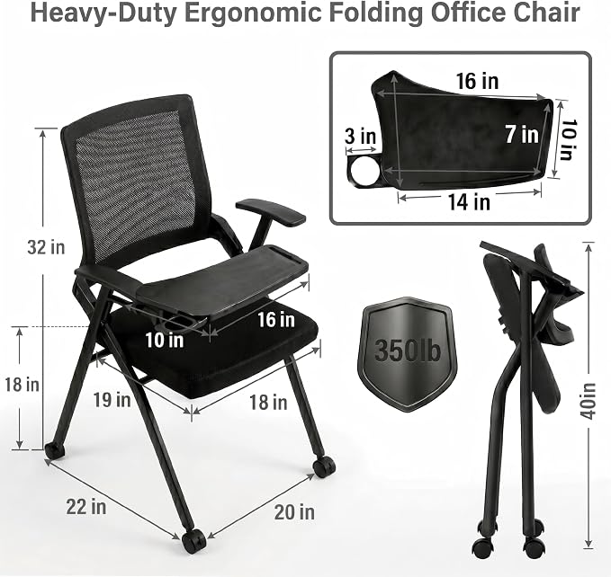 2 Pack Folding Office Chair