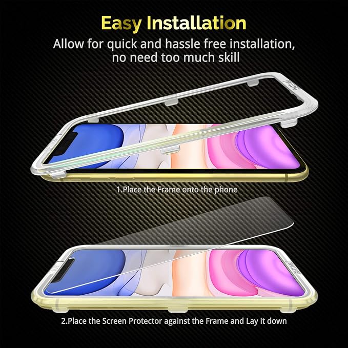 UNBREAKcable Screen Protector for iPhone 11/ iPhone XR 2 Pack, Double Defense