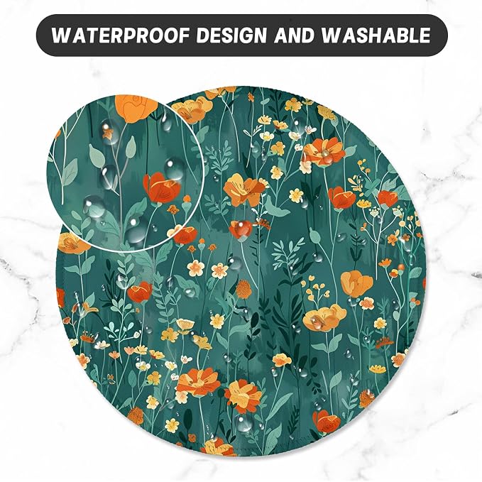 ITNRSIIET Round Mouse Pad with Stitched Edge Premium-Textured Waterproof