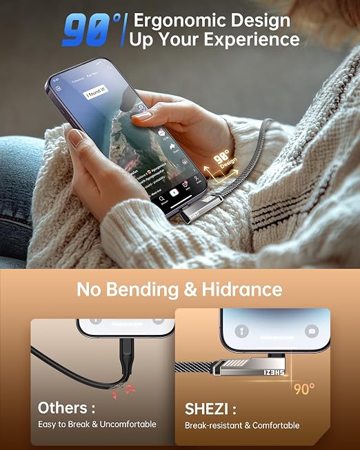 SHEZI 4-in-1 USB C Cable 3FT Compatible