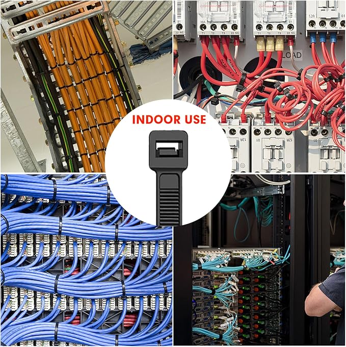 Zip Ties, RAZCC 1200pcs Black Cable Zip Ties 14 Inch, Heavy Duty Plastic Wire