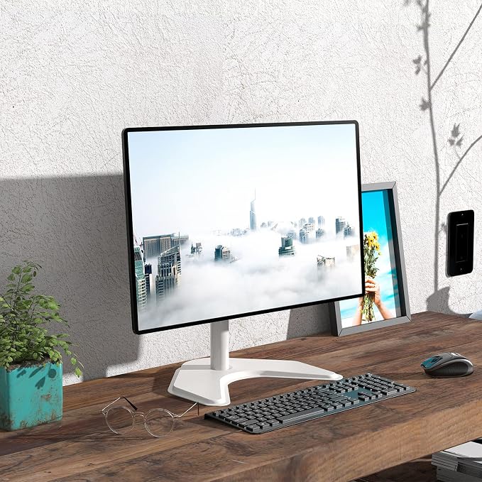 WALI Single Monitor Stand, Free Standing Desk Stand