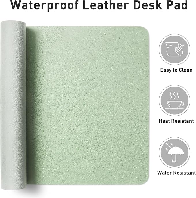 Aothia Large PU Leather Desk Pad Protector