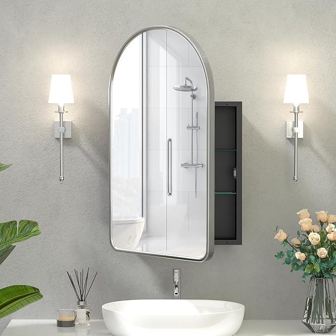 20x31 Inch Arched Medicine Cabinet