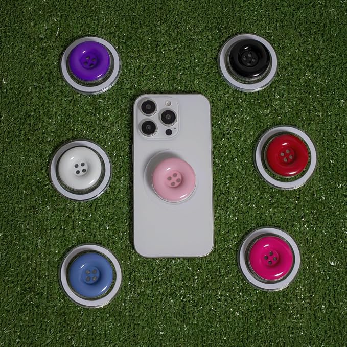 Solid Color Button Phone Grip – Minimalist Design, Durable and Lightweight