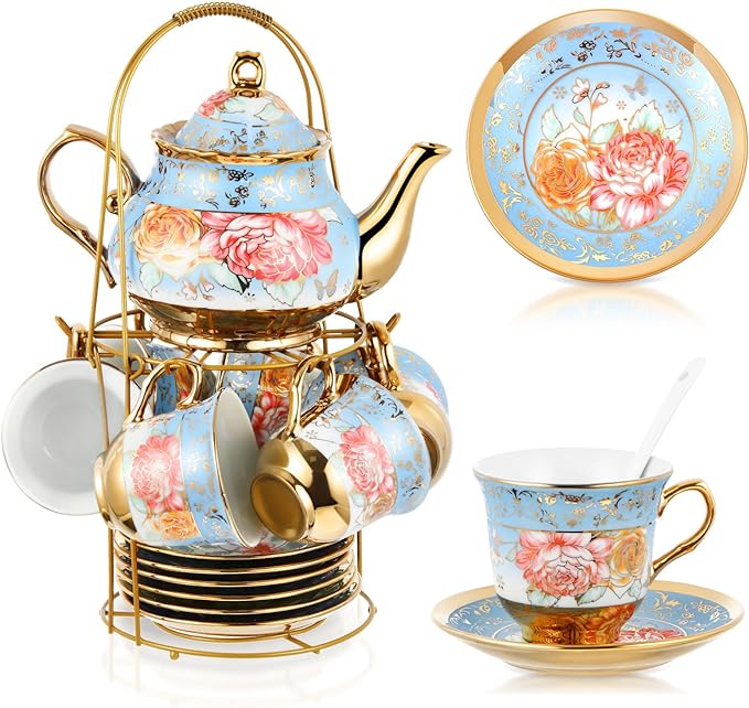Zhehao 20 Pcs Porcelain Tea Set