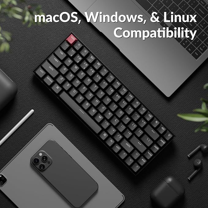 Keychron K2 75% Layout QMK Wireless and Wired Options Mechanical Keyboard Super