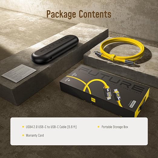 AOHI USB4 2.0 Cable 6.6ft with 240W PD3.1 Fast Charging, 80Gbps Data Transfer