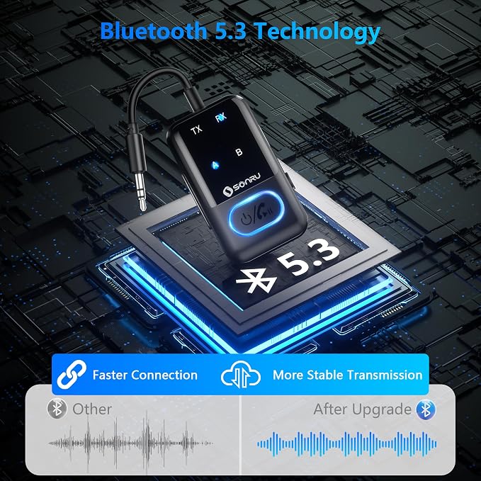 SONRU Bluetooth 5.3 Transmitter Adapter