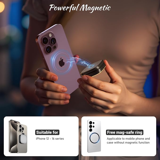 Magnetic Selfie Light for Phone: 5 Led Mode