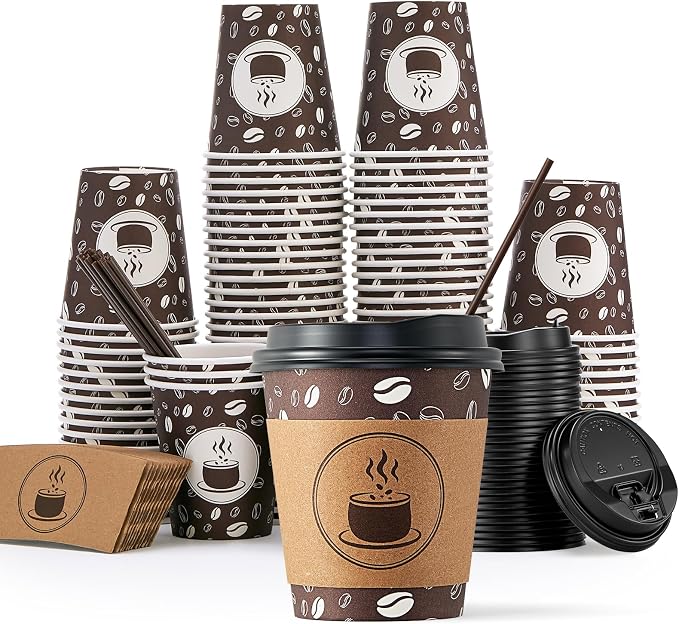JOLLY PARTY 10oz Disposable Coffee Cups