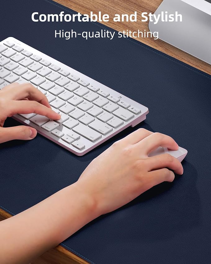 Non-Slip Desk Pad, Mouse Pad, Waterproof PVC Leather Desk Table Protector
