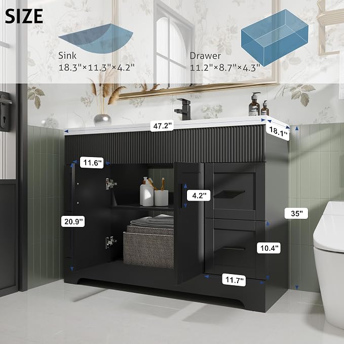 48" Bathroom Vanities Sink Combo