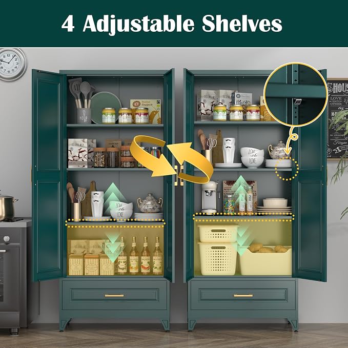 75" Kitchen Pantry Cabinet