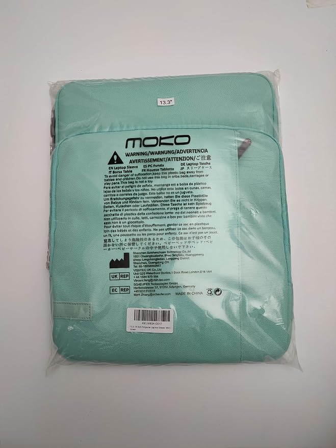 MoKo Laptop Sleeve Bag for 13.3-14 Inch, Notebook Carrying Case