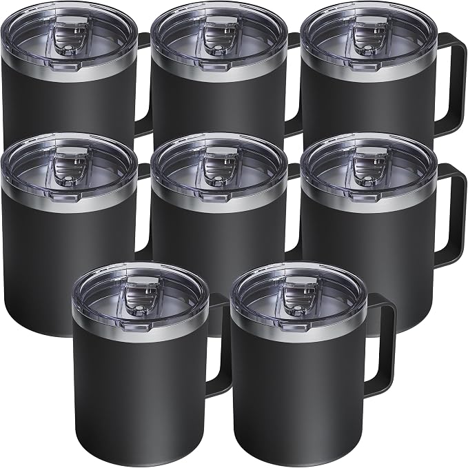 8 Pack 12oz Insulated Coffee Mug