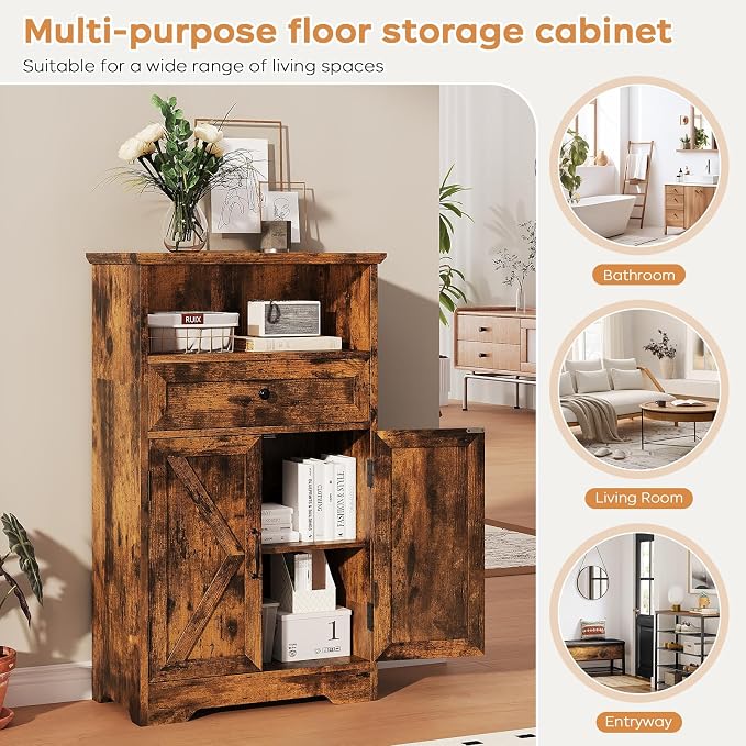 Floor Cabinet, Farmhouse Storage Cabinet