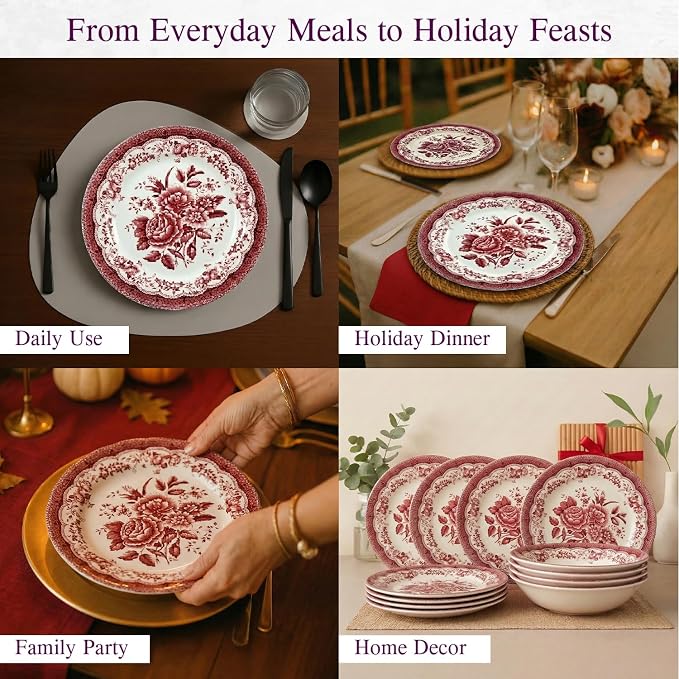 12-Piece Porcelain Dinnerware Set