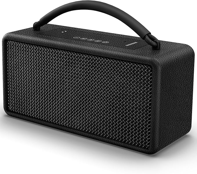 DINDIN Portable Bluetooth Speaker: 80W, 20H Playtime, Loud Wireless Wood