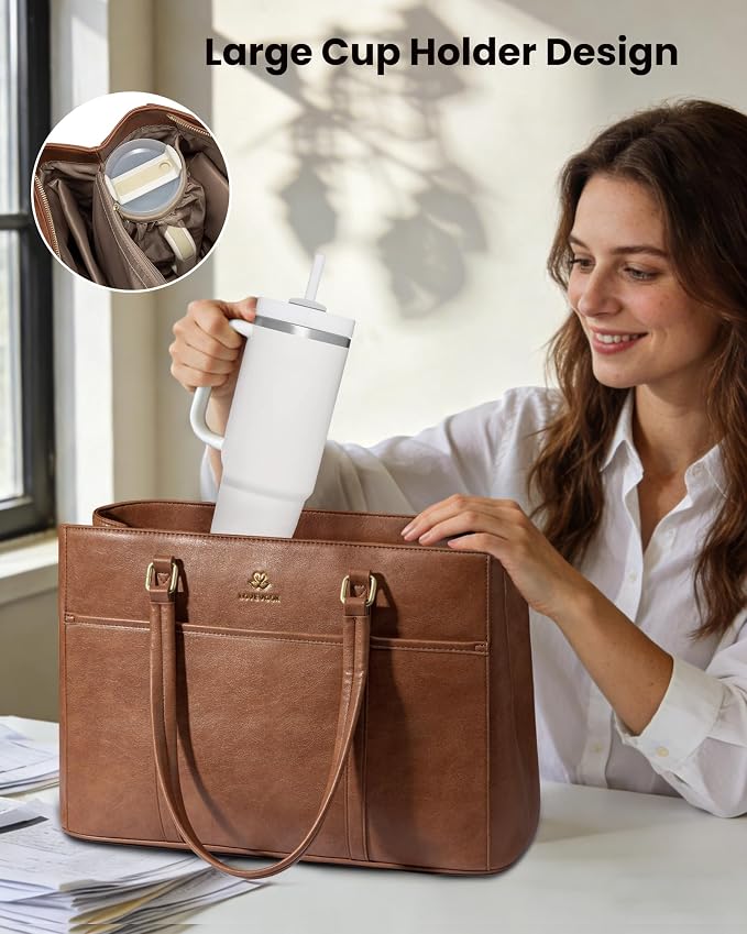 LOVEVOOK Lunch Bag for Women, Work Laptop Tote Bag