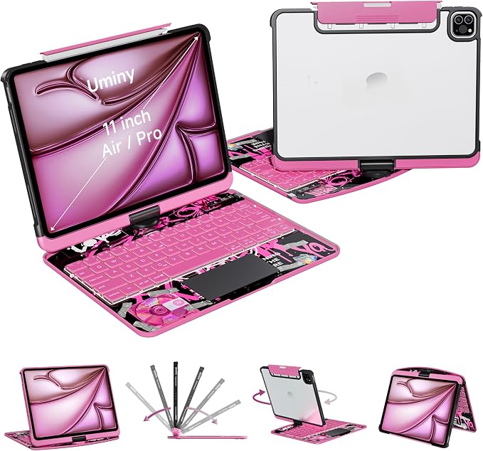 Keyboard Case for iPad 11 inch Pro 4/3/2/1st Gen & 11’’ iPad Air 2025 M3