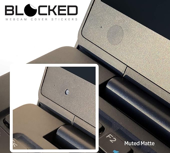 BLOCKED Stackable Webcam/Camera Vinyl Covers | 57 Low-Tack Restickable Webcam