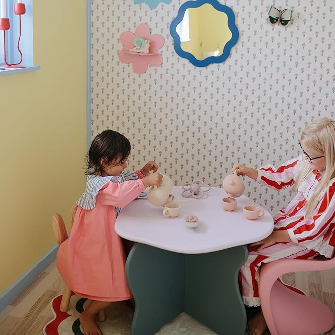 mushie Silicone Baby Tea Play Set | 4 Pieces Kitchen Play Toys
