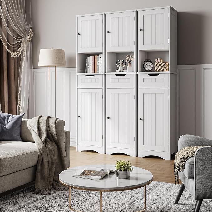 67" H Tall Bathroom Storage Cabinet
