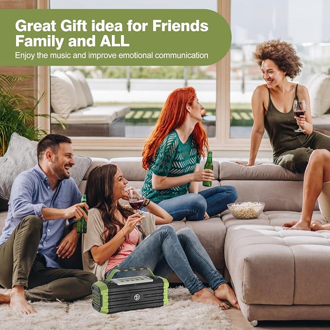 Portable Bluetooth Speaker 120W Peak 80W Wireless Speakers, TWS Pairing