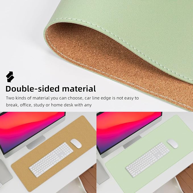 Leather Desk pad Protector, 47in*23in Large Desk mat