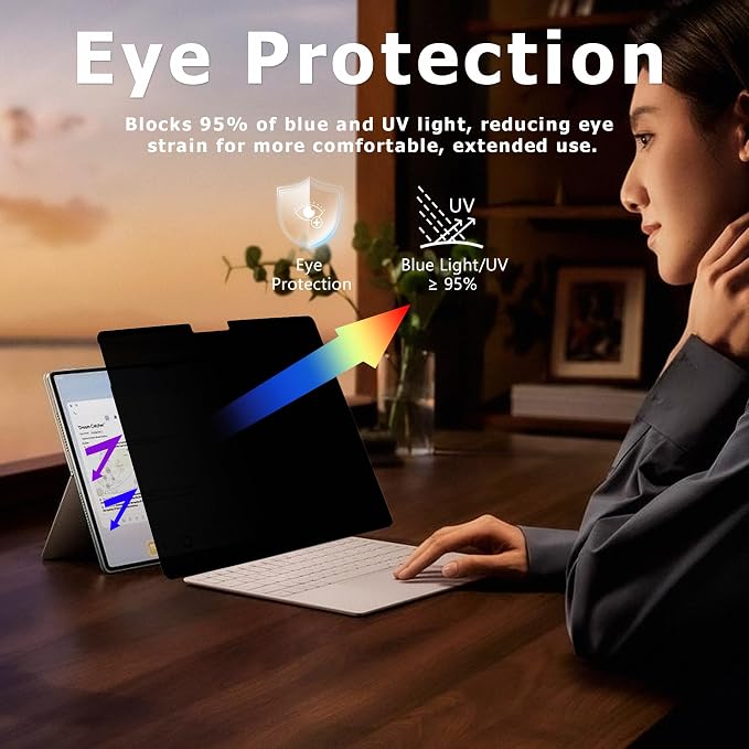 Adeway Magnetic Privacy Screen for Surface Pro 12 inch, Anti-Glare, 30° Side
