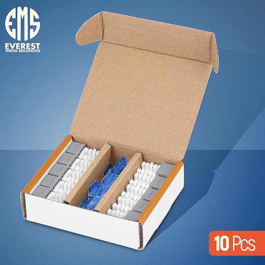 Everest 90° Angled RJ45 Cat5e Keystone Jacks 10-Pack in Gray